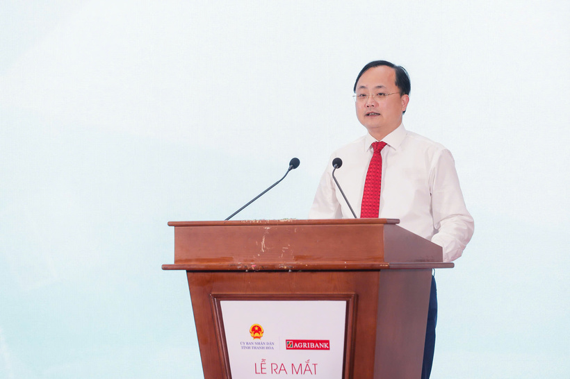 Đồng chí Tô Huy Vũ – Chủ tịch Hội đồng Thành viên Agribank phát biểu tại buổi lễ.